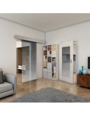 Lichtausschnitt - Fineprint Model 038 Weiss auf Grauglas