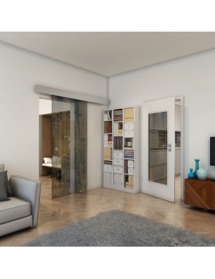 Lichtausschnitt - Fineprint Model 045 Gold auf Grauglas