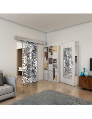 Lichtausschnitt - Fineprint Model 056 Weiss auf Grauglas