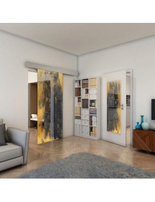 Lichtausschnitt - Fineprint Model 061 Gold auf Grauglas