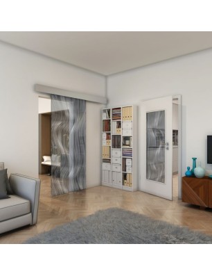 Lichtausschnitt - Fineprint Model 062 Weiss auf Grauglas