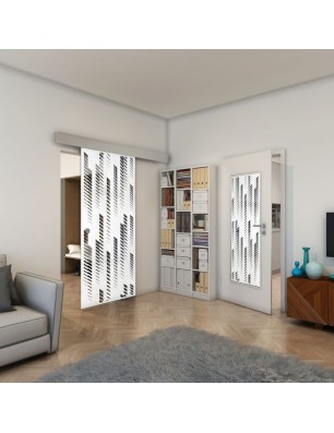 Lichtausschnitt - Fineprint Model 067 Weiss auf Grauglas