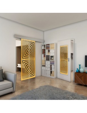 Lichtausschnitt - Fineprint Model 070 Gold auf Grauglas