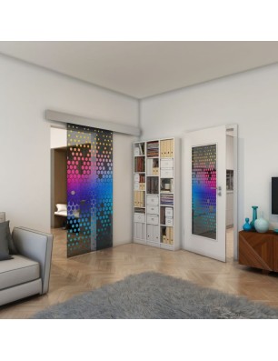 Lichtausschnitt - Fineprint Model 072 Verlauf auf Grauglas