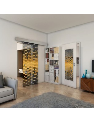 Lichtausschnitt - Fineprint Model 072 Gold auf Grauglas