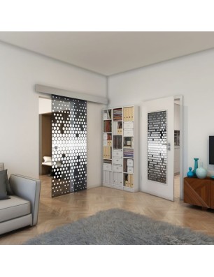 Lichtausschnitt - Fineprint Model 072 Weiss auf Grauglas