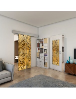 Lichtausschnitt - Fineprint Model 074 Gold auf Grauglas