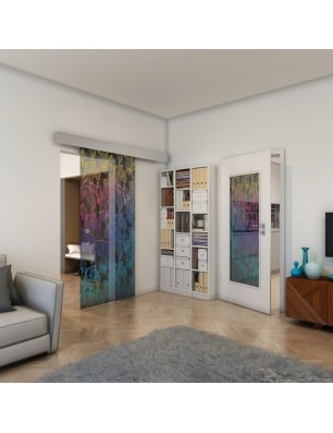 Lichtausschnitt - Fineprint Model 077 Verlauf auf Grauglas