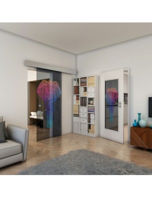 Lichtausschnitt - Fineprint Model 078 Verlauf auf Grauglas