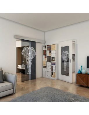 Lichtausschnitt - Fineprint Model 078 Weiss auf Grauglas