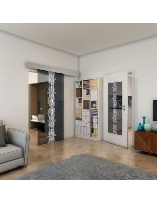 Lichtausschnitt - Fineprint Model 081 Weiss auf Grauglas