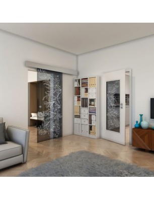 Lichtausschnitt - Fineprint Model 082 Weiss auf Grauglas