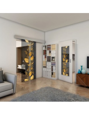 Lichtausschnitt - Fineprint Model 086 Gold auf Grauglas