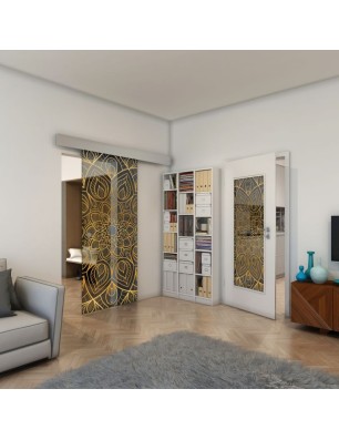 Lichtausschnitt - Fineprint Model 087 Gold auf Grauglas