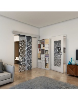 Lichtausschnitt - Fineprint Model 089 Weiss auf Grauglas