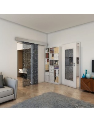 Lichtausschnitt - Fineprint Model 090 Weiss auf Grauglas