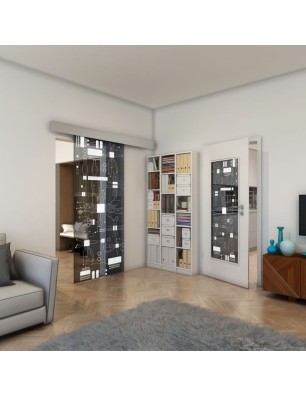 Lichtausschnitt - Fineprint Model 092 Weiss auf Grauglas