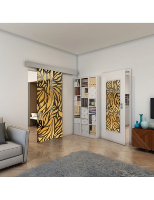 Lichtausschnitt - Fineprint Model 096 Gold auf Grauglas