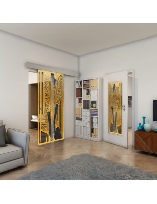 Lichtausschnitt - Fineprint Model 097 Gold auf Grauglas