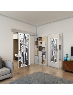 Lichtausschnitt - Fineprint Model 097 Weiss auf Grauglas