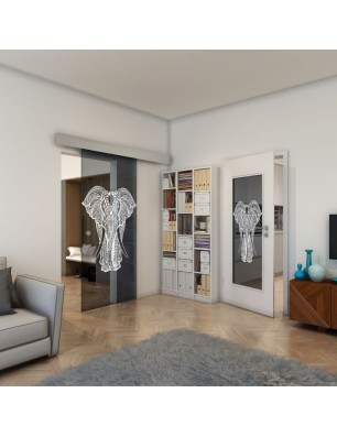 Lichtausschnitt - Fineprint Model 098 Weiss auf Grauglas