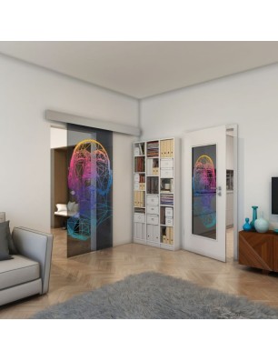 Lichtausschnitt - Fineprint Model 103 Verlauf auf Grauglas