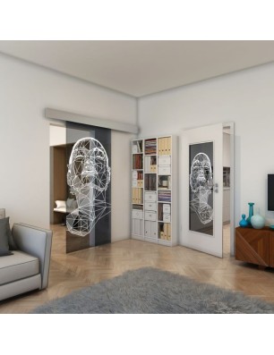 Lichtausschnitt - Fineprint Model 103 Weiss auf Grauglas