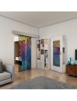 Lichtausschnitt - Fineprint Model 105 Verlauf auf Grauglas