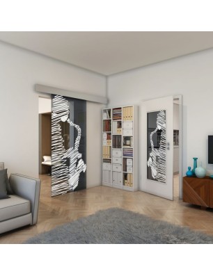 Lichtausschnitt - Fineprint Model 106 Weiss auf Grauglas