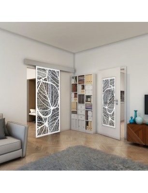 Lichtausschnitt - Fineprint Model 107 Weiss auf Grauglas