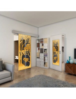 Lichtausschnitt - Fineprint Model 110 Gold auf Grauglas