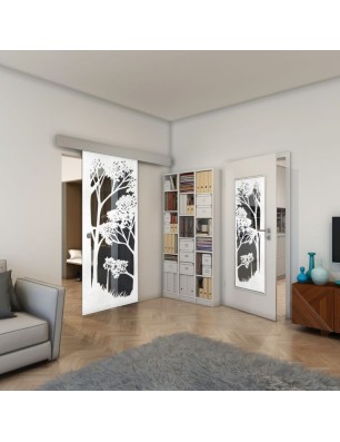 Lichtausschnitt - Fineprint Model 110 Weiss auf Grauglas