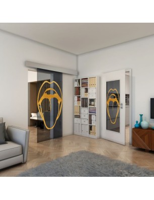 Lichtausschnitt - Fineprint Model 111 Gold auf Grauglas