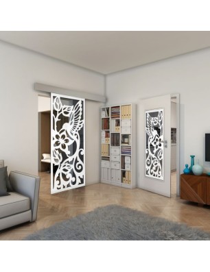 Lichtausschnitt - Fineprint Model 112 Weiss auf Grauglas