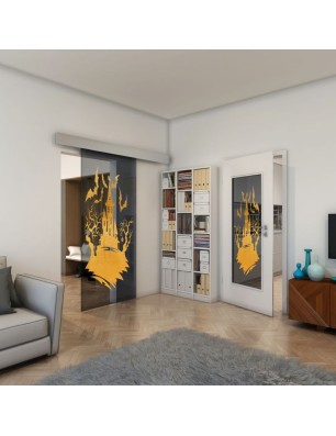 Lichtausschnitt - Fineprint Model 114 Gold auf Grauglas