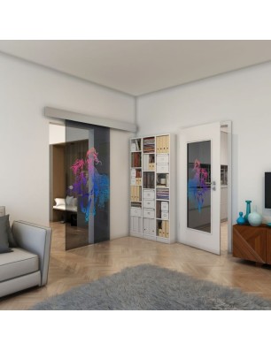 Lichtausschnitt - Fineprint Model 118 Verlauf auf Grauglas