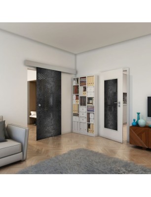 Lichtausschnitt - Fineprint Model 120 Schwarz auf Grauglas