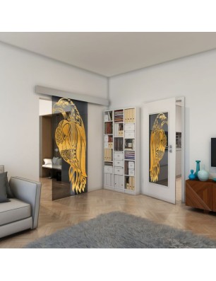 Lichtausschnitt - Fineprint Model 122 Gold auf Grauglas