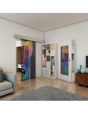 Lichtausschnitt - Fineprint Model 123 Verlauf auf Grauglas