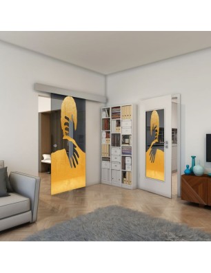 Lichtausschnitt - Fineprint Model 124 Gold auf Grauglas