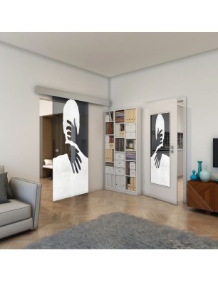 Lichtausschnitt - Fineprint Model 124 Weiss auf Grauglas