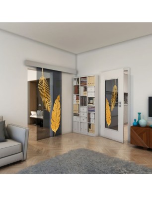 Lichtausschnitt - Fineprint Model 129 Gold auf Grauglas