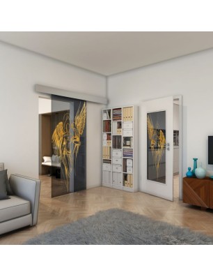 Lichtausschnitt - Fineprint Model 131 Gold auf Grauglas