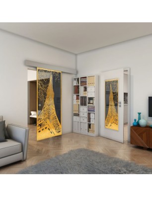 Lichtausschnitt - Fineprint Model 132 Gold auf Grauglas