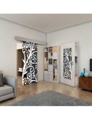 Lichtausschnitt - Fineprint Model 146 Weiss auf Grauglas