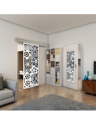 Lichtausschnitt - Fineprint Model 149 Weiss auf Grauglas