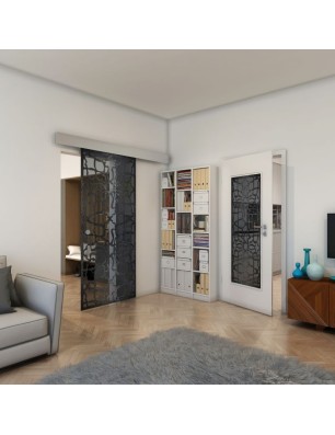 Lichtausschnitt - Fineprint Model 150 Schwarz auf Grauglas