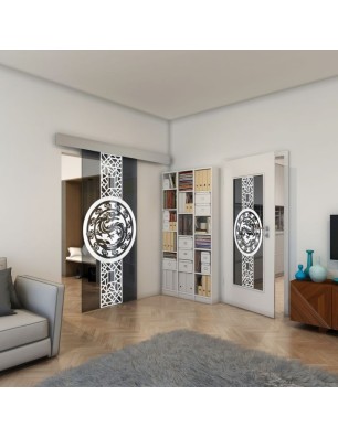 Lichtausschnitt - Fineprint Model 151 Weiss auf Grauglas