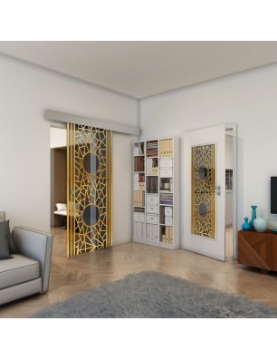 Lichtausschnitt - Fineprint Model 154 Gold auf Grauglas