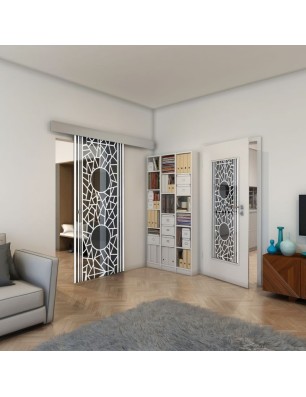 Lichtausschnitt - Fineprint Model 154 Weiss auf Grauglas